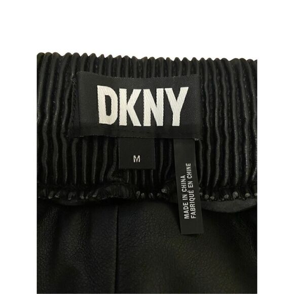 Nwt DKNY Pleather High Waisted Pants Gothic Motorcycle Punk Grunge - Picture 4 of 14